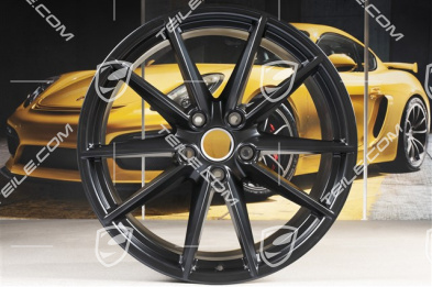 20+21" Felgensatz Carrera S, Felgen: vorne 8,5J x 20 ET53 + hinten 11,5J x 21 ET67, schwarz seidenmatt