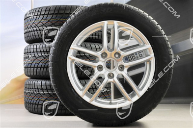 19" koła zimowe, komplet "Cayenne Turbo IV" facelift 2014->, felgi 8,5J x 19 ET59 + opony zimowe Dunlop 265/50 R19, z czujnikami ciśnienia
