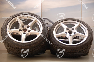 18" Komplet kół zimowych Carrera III, 8J x 18 ET 57 + 11J x 18 ET 51, C4/C4S
