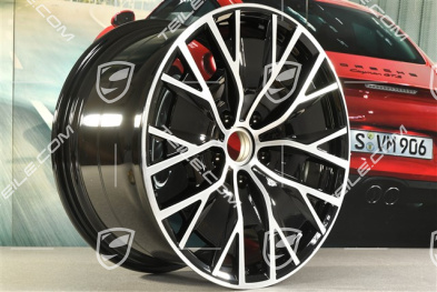 20-inch wheel rim Taycan Turbo S Aero Design, 11J x 20 ET60, black high gloss + glossy Surface