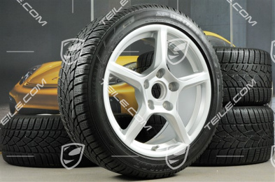 18" Boxster koła zimowe komplet, 8J x 18 ET57 + 9J x 18 ET47 + opony zimowe Dunlop 235/45 R18 + 265/45 R18, z czujnikami ciśnienia RDK