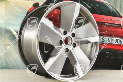 21-inch wheel rim Taycan Exclusive Design, 9,5J x 21 ET60, Platinum satin-matt, front, L