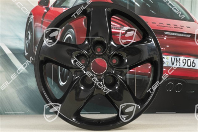 18-inch Cayenne Turbo wheel, 8J x 18 ET57, black high gloss