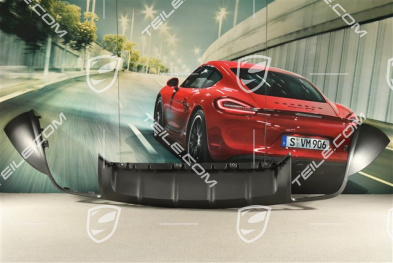 Rear bumper, lower cover / diffuser, without Tow ball, Black matte