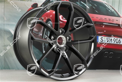 20-inch wheel rim set 718 Cayman GT4, wheel rims 8,5J x 20 ET61 + 11J x 20 ET50, black satin matt
