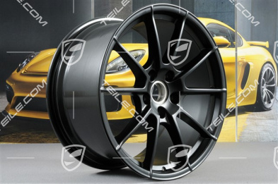20" wheel rim set "Spyder" / "718 Sport", rims 8,5J x 20 ET57 + 10,5J x 20 ET47, black satin matt