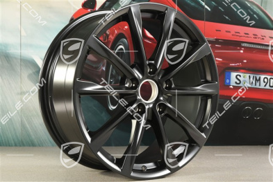 19" Felge Boxster S, 8J x 19 ET57, schwarz Seidenmatt