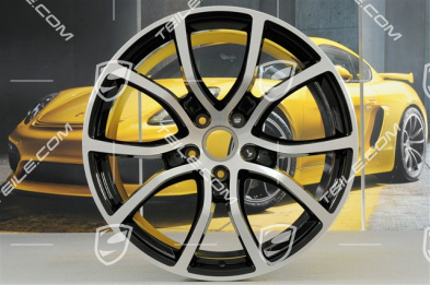 21-inch wheel rim set Cayenne Exclusive Design, 11J x 21 ET58 + 9,5J x 21 ET46, black high gloss