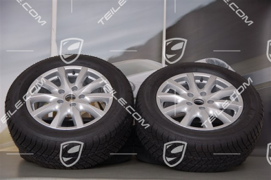 18" Komplet kół zimowych Cayenne, 4x felgi 8 J x 18 ET 53 + 4x opony zimowe Michelin 255/55 R18 109V XL M+S, z czujnikami ciśnienia RDK