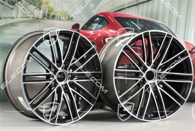 20" komplet felg Turbo IV, 11,5J x 20 ET56 + 9J x 20 ET51, czarny wysoki połysk