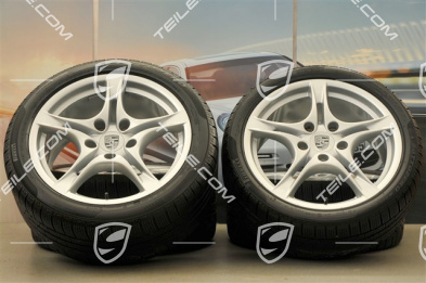 18" Komplet kół zimowych Cayman S II, przednie felgi 8J x 18 ET57 + tylne 9J x 18 ET43 + opony 235/40 ZR18 + 255/40 ZR18