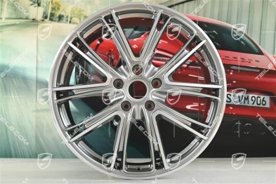 21" Felga Panamera Exclusiv, 9,5J x 21 ET71, platynowo srebrny metalik