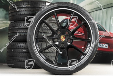 20-inch Carrera S III summer wheel set, 8,5J x 20 ET51 + 11J x 20 ET52 + tyres 245/35 ZR20 + 305/30 ZR20, with TPMS, black high gloss