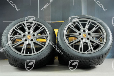 20" Koła zimowe, komplet "Exclusive Design", felgi 9,5 J x 20 ET71 + 10,5 J x 20 ET71 + opony zimowe Michelin Pilot Alpin 4 275/40 R20 + 315/35 R20, platyna (satyna)