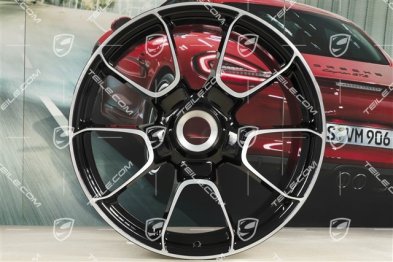 20"+21" komplet felg Turbo S Exclusive Design, 9,5J x 20 ET44 + 12J x 21 ET70, czarny wysoki połysk