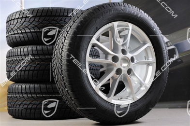 18" koła zimowe, komplet "Cayenne" facelift 2014->, felgi 8J x 18 ET53 + opony zimowe Dunlop 255/55 R18, z czujnikami ciśnienia
