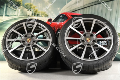 20" Sommerräder Satz, Carrera Classic, Felgen 8J x 20 ET57 + 9,5J x 20 ET45 + Pirelli PZero Sommerreifen 235/35 ZR20 + 265/35ZR20, ohne RDK-Sensoren