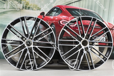 20" komplet felg Turbo IV, 11,5J x 20 ET56 + 9J x 20 ET51, czarny wysoki połysk