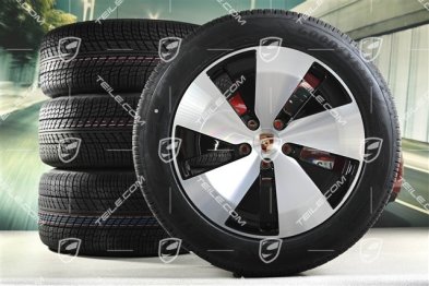20" Cayenne Aero Winterräder Satz, Felgen 9J x 20 ET14 + 11J x 20 ET37 + Goodyear UltraGrip Performance 3 SUV Winterreifen 255/55 R20 + 305/45 R20