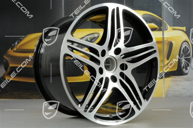19" komplet felg Turbo, 11J x 19 ET51 + 8,5J x 19 ET56, czarny wysoki połysk