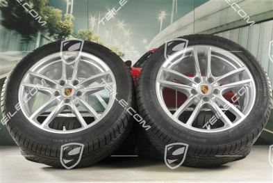 20" koła zimowe Cayenne COUPE Sport, komplet, felgi 9J x 20 ET50 + 10,5J x 20 ET55 + opony zimowe Continental 275/45 R20 + 305/40 R20, z czujnikami ciśnienia