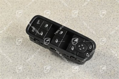 Power windows switch, Drivers side, Black matte