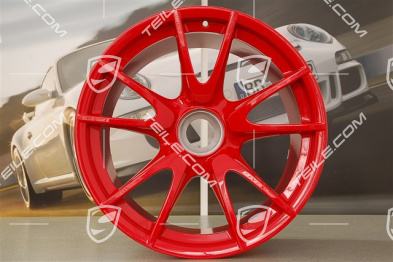 19" Komplet felg GT3RS II 4.0 / GT2RS, Czerwień Indyjska, przód  9J x 19 ET47+ tył 12J x 19 ET48