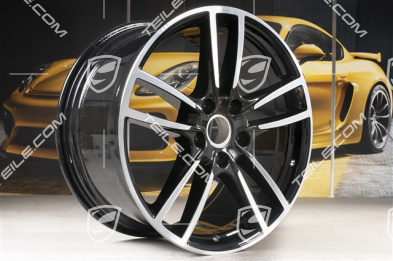 20" komplet felg Cayenne Sport, 10,5J x 20 ET64 + 9J x 20 ET50, czarne