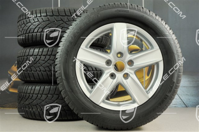 18" Cayenne S III Winterräder Satz, 4x Felgen 8 J x 18 ET 53 + 4x Dunlop Winterreifen 255/55 R 18 109V XL M+S, ohne RDK-Sensoren
