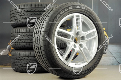 19" Cayenne Turbo Ganzjjahresräder Satz, 4x Felgen 8,5 J x 19 ET 59 + Ganzjjahresreifen Goodyear Eagle LS2 265/50/19, mit RDK-Sensoren