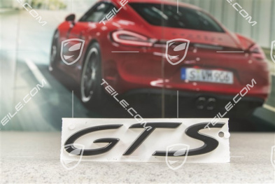 Schriftzug / Abzeichen / Emblem Aufkleber GTS, Schwarz-matt