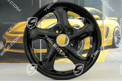 17" Komplet felg Carrera, 7J x 17 ET55 + 9J x 17 ET55, czarny wysoki połysk