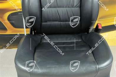 Seat, el adjustable, leather, Metropole blue, Draped, Porsche crest, R