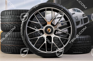 20" Turbo S Koła zimowe komplet do Turbo S / GTS, centralnie mocowane, felgi 8,5J x 20 ET51 + 11J x 20 ET59 + opony zimowe Pirelli Sottozero II 245/35 R20+295/30 R20, czujniki ciśnienia