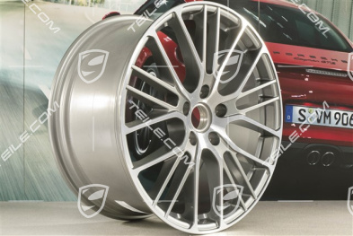 21" Panamera Exclusive Design Sport Felge, 10,5J x 21 ET71, in Platinsilber-Metallic