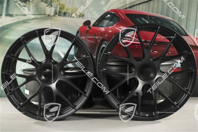 20"+21" GT2RS/GT3RS Magnesium Radsatz, Felgen 9,5 J x 20 ET50 + 12,5 J x 21 ET48, Schwarz seidenglanz