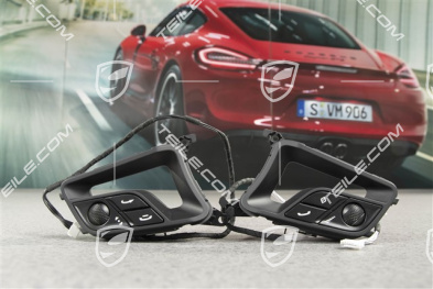 Schalter für Fahrzeuge mit Multifunktions Lenkrad, Schwarz-matt, Satz