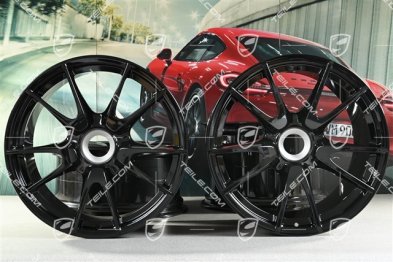 19" Komplet felg GT3RS II 4.0 / GT2RS, czarne, przód  9J x 19 ET47+ tył 12J x 19 ET48