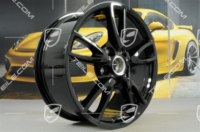 18-inch Carrera IV wheel set, 8J x 18 ET57 + 10,5J x 18 ET60, C2 / C2S, black high gloss