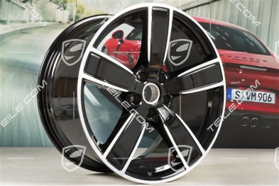 22" Felgensatz Cayenne Sport Classic, 10J x 22 ET48 + 11,5J x 22 ET61, schwarz hochglanz, Standard SUV