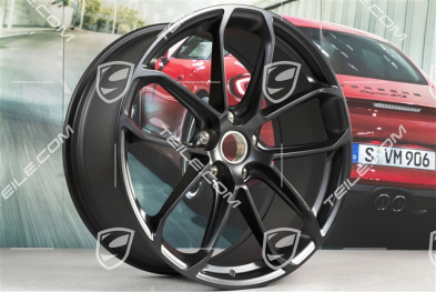 22-inch GT Design wheel rim, 10J x 22 ET48, black satin matt