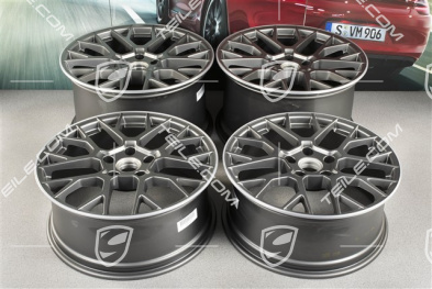 20+21-inch wheel rim set RS Spyder, rims: front 8,5J x 20 ET53 + rear 11,J x 21 ET67, platinum satin matt