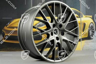 21" Komplet felg Panamera Sport Design, 9,5J x 21 ET71 + 11,5J x 21 ET69, Platinum satynowy mat