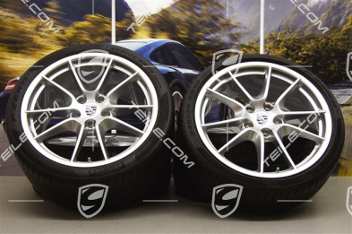 20" Carrera S III Sommerräder Satz, 8,5J x 20 ET51 + 11J x 20 ET70 + NEUE Pirelli P Zero Sommerreifen 245/35 ZR20 + 295/30 ZR20, mit RDK-Sensoren