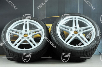 19" koła zimowe, komplet Carrera, felgi 8,5J x 19 ET50 + 11J x 19 ET56 + NOWE opony zimowe Pirelli Sottozero II 235/40 R19 + 295/35 R19, nie do samochodów z PCCB + skrętna tylna oś