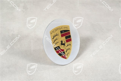 Hub cap trim, concave, crest coloured, alu polished