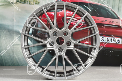 21-inch wheel rim, Cayenne RS Spyder, 9,5J x 21 ET46, Platinum satin mat