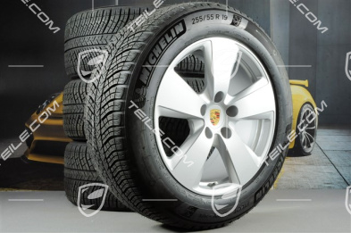 19" koła zimowe Cayenne, komplet, felgi 8,5J x 19 ET47 + 9,5J x 19 ET54 + opony zimowe Michelin 255/55 R19 + 275/50 R19, z czujnikami ciśnienia