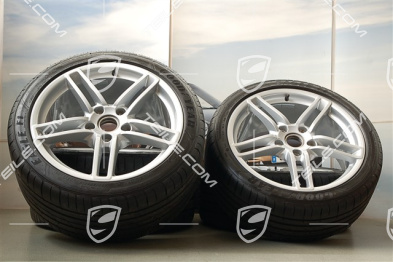 19-inch Carrera summer wheel set, 8,5J x 19 ET54 + 11J x 19 ET69, summer tyres 235/40 R19 + 285/35 R19