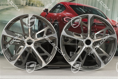 21" Felgensatz Cross Turismo Design, 9,5J x 21 ET60 + 11,5J x 21 ET66, Titan